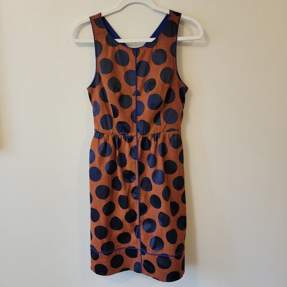 Anthropologie Maeve 6 Rokin Polka Dot Dress Fall Thanksgiving Sleeveless Lined - Picture 1 of 13